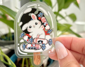 White Rabbit Candy Clear Vinyl Sticker| Transparent Vinyl Sticker | Asian Snacks | Laptop sticker| Waterbottle Sticker | Die cut