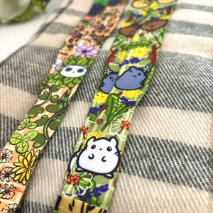 Cute Cartoon Cat and Hamster Lanyards | Plants Flowers Nature Botanical Lanyards | For Plant and lover, Plant Parent | Pet Lanyards