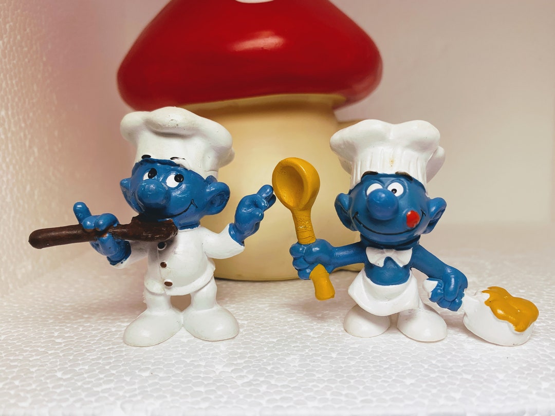 Cook Collection Figure COOK02-03 Generic Smurfs Collection- 2 Vintage Pre-owned Smurf Figures ...