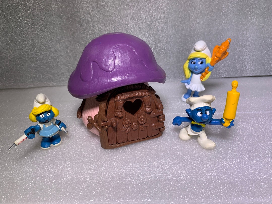 Accessoire Schleich - Pièce De Porte Schtroumpf Pour Maison - PVC, Occasion