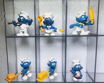COOKING-0604_Smurfs Collection- Nice Pre-owned Vintage Schleich Smurf figures Cooking Theme Schtroumpf Figurines (Price by the unit)