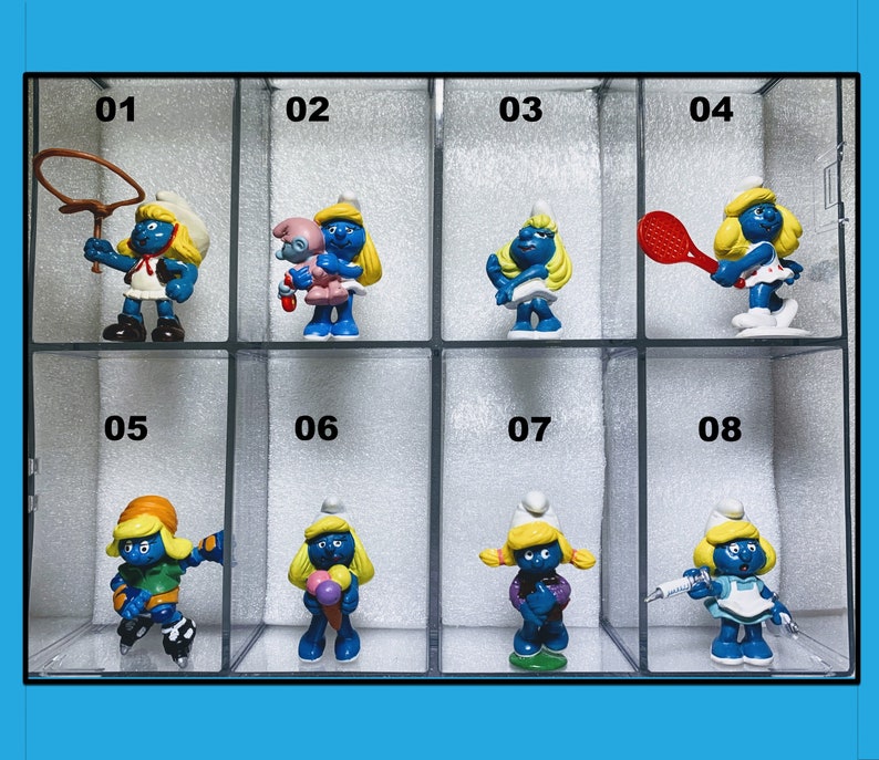 Figurine Schtroumpfette Schleich, Avec Sa Chambre, Vintage Années 80, PEYO