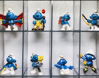 ACTIVE-0802 Smurfs Collection- Nice Pre-owned Vintage Peyo Schleich Active Smurf figures Toy Schtroumpf Figurines (Price by the unit)