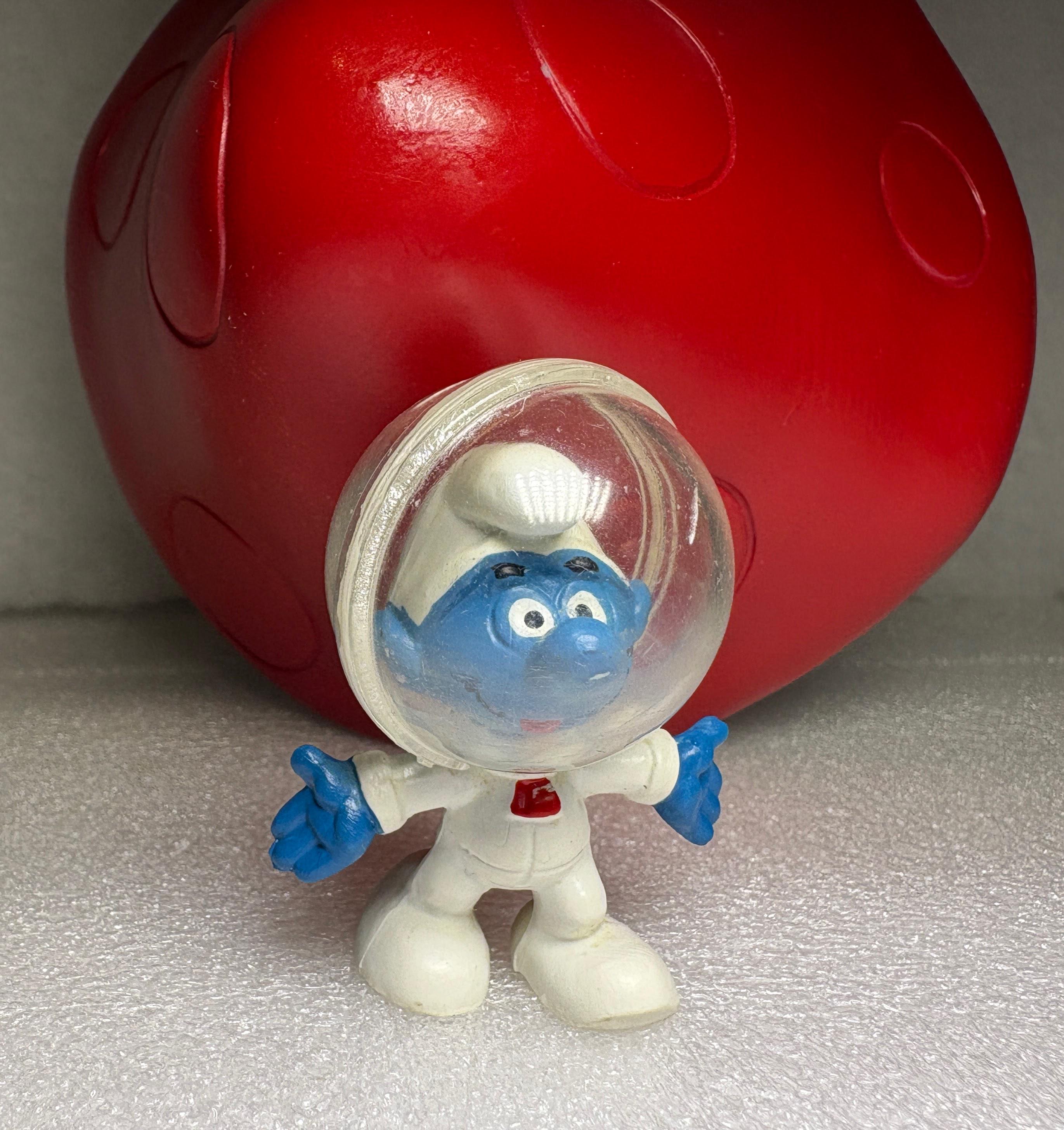 Figurine Schtroumpf Cosmo De Schleich - PVC Bleu - Modèle Raw/rohling 20003 - Occasion