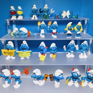 VARIATIONS-1201 Collection Schtroumpfs vintage d'occasion Peyo Schleich Variations Thème Schtroumpfs Figurine Toy Schtroumpf (Prix par paire)