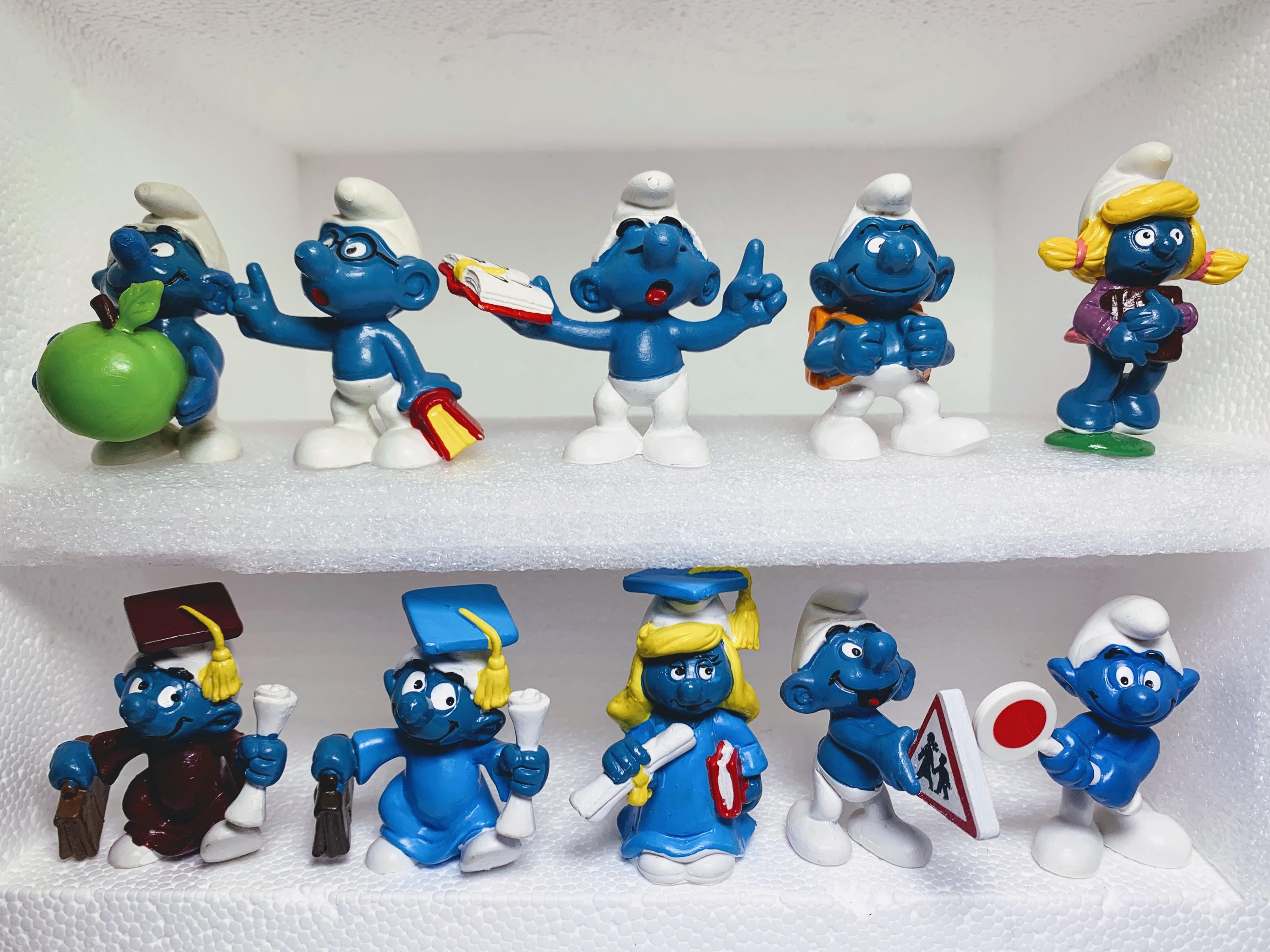 ☆ビンテージ Smurf PEYO 15体セット SCHOOL-1002 Smurfs Collection- Nice Pre-owned Vintage Peyo