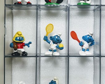 SPORTS-0902- Unique lot of Vintage Smurf figures- SPORTS Theme Peyo Schleich Bully Smurf Toy Schtroumpf figurines (price by the unit)