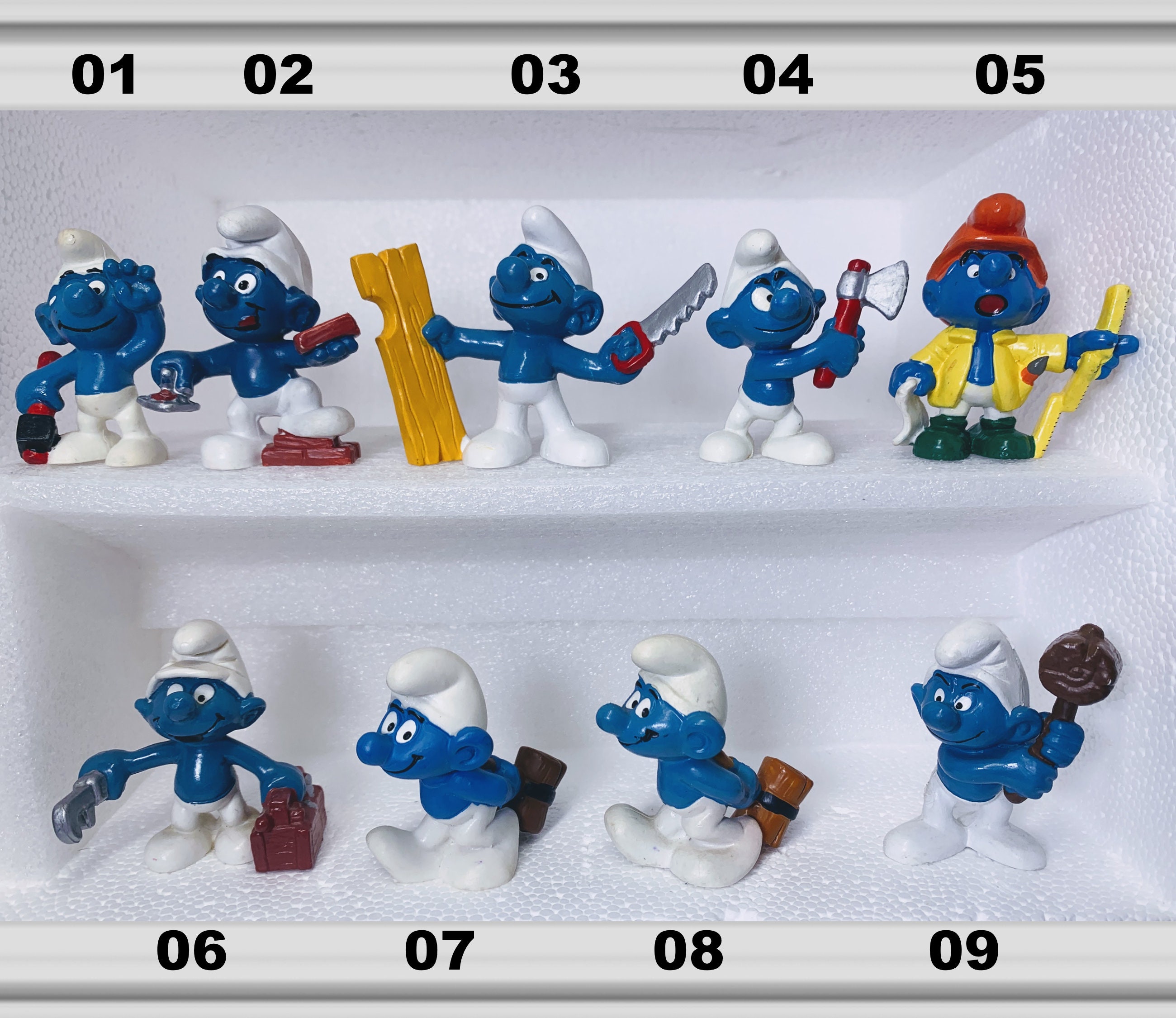 Smurfs McDonalds Figures Happy Meal Peyo Toys Lot of 12 Pre-owned