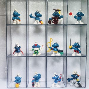 VETERAN-1210 Pre-owned Vintage Smurf Figures Veteran Smurfs Collection Peyo Schleich Bully Toy Schtroumpf Figurine (Price by the unit)