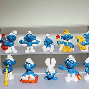 20thCentury-1403 Figurine Pick Your vintage Schtroumpf par Schleich - Schtroumpfs classiques d'occasion à collectionner - Lot de figurines Schtroumpf
