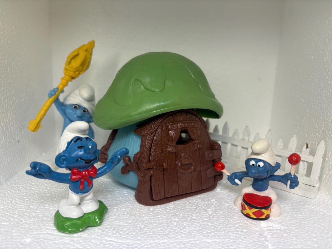 Figurine Schleich - Maison Des Schtroumpfs (Smurf House) - Vintage 1978 - Occasion Sans Emballage
