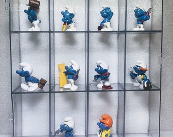 CONSTRUCTION-1002 Smurfs Collection Pre-owned Vintage Schleich Smurf figures Toy Construction Theme Schtroumpf Figurines (Price by the unit)