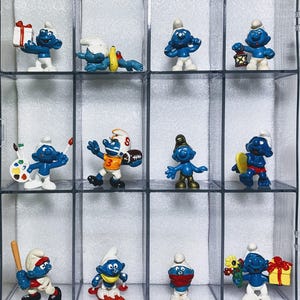 VETERAN-1206 Pre-owned Vintage Smurf Figures Veteran Smurfs Collection Peyo Schleich Bully Toy Schtroumpf Figurine (Price by the unit)