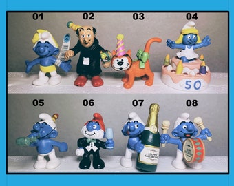 Y2008-0803- Smurfs Collection Vintage Pre-owned 2008 Celebrations Smurf Figure Peyo Schleich Schtroumpf Toy Figurines (Price by the unit)