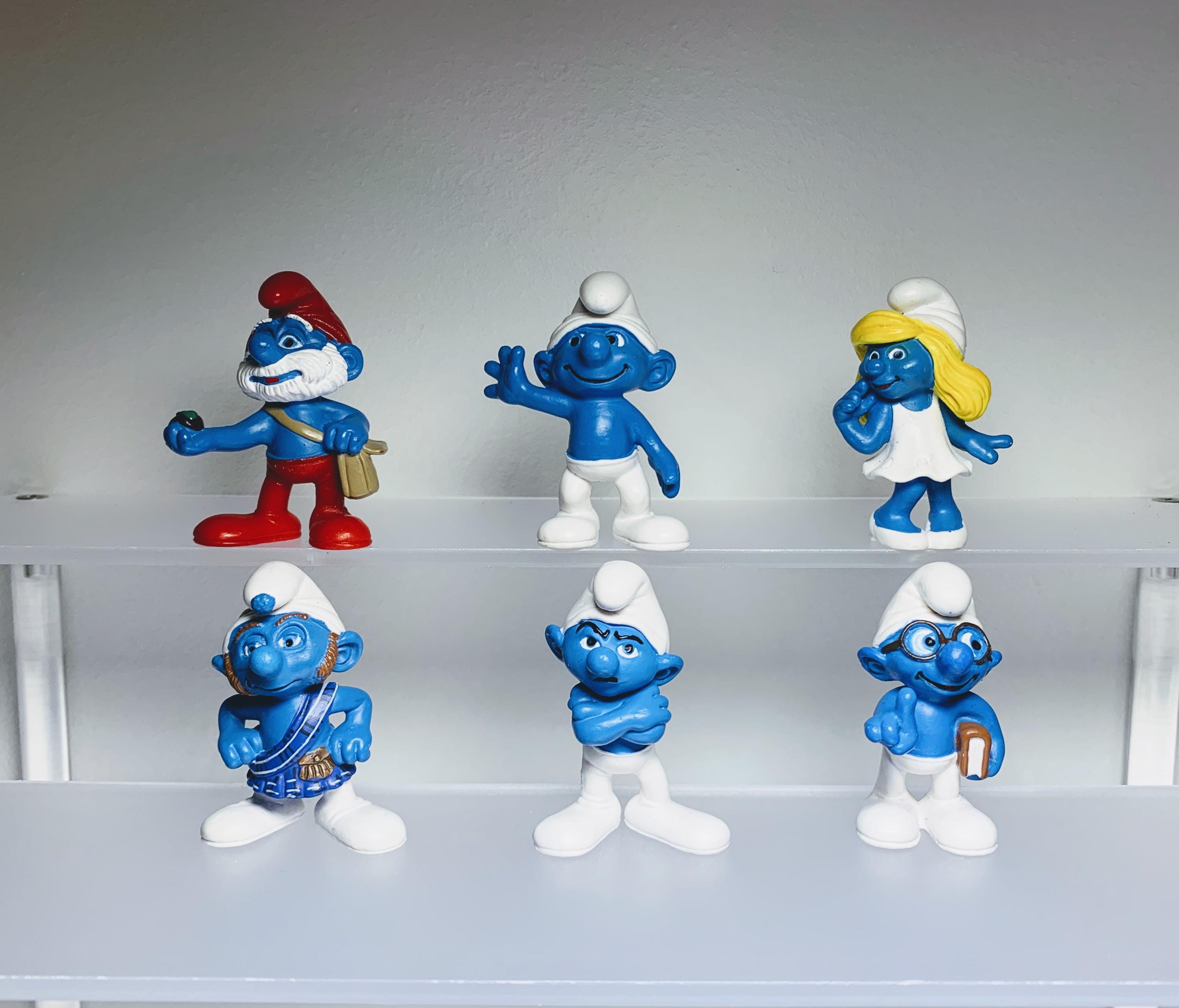 Ancienne Figurine Schtroumpf Fluocaril Par Schleich - Pub Vintage Année 80 - Bon état