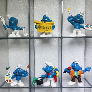 ARTIST-0602 Colección Pitufos - Bonitas figuras de Pitufos Artistas Peyo Schleich Vintage de segunda mano Figuras de Juguete Schtroumpf (Precio por unidad)