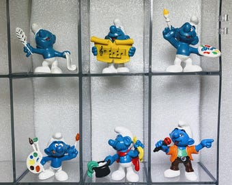 ARTISTS-0602 Smurfs Collection- Nice Pre-owned Vintage Peyo Schleich Artists Smurf figures Toy Schtroumpf Figurines (Price by the unit)