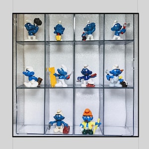 CONSTRUCTION-1003 Collection Schtroumpfs Schtroumpfs vintage d'occasion, figurines Schtroumpf, thème de la construction (prix à l'unité)