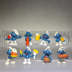 F&B-0806_Smurfs Collection Pick your Pre-owned Vintage Smurf Schleich Smurf Toy figure FOOD Theme Figurine Schtroumpf (Price by the unit)