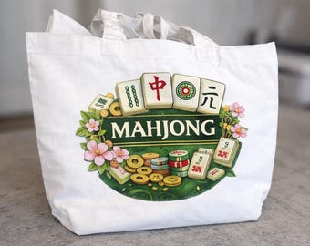 Custom Mahjong Tote Bag | Personalized Mah Jongg Holder | Sublimated Bag