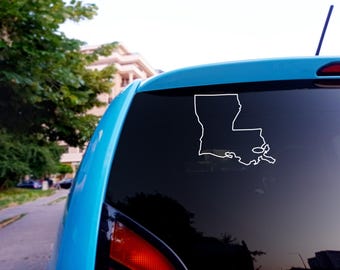 State Outline Car Decal | Louisiana-North Dakota | Vinyl Window Sticker | Pick Your State | Handmade in Palm City FL