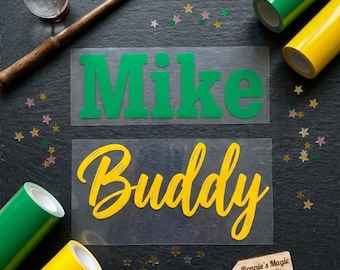 Custom Name Iron-On Decal: 58 Colors, Personalized HTV