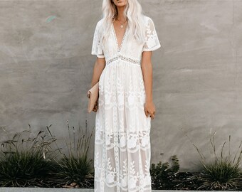 Boho summer dresses white
