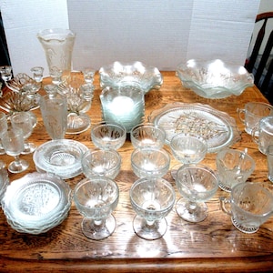 Iris and Herringbone Jeannette Glass Company 1928 - 1932