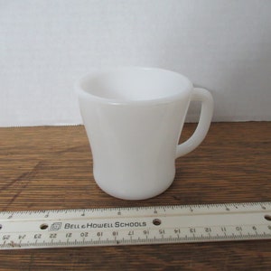 Glasbake White Coffee Mug with D Handle