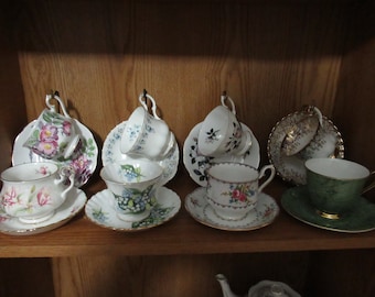 Royal Albert Bone China Cups and Saucers Assorted Patterns