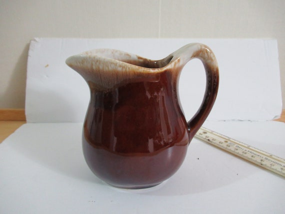 Brown Drip Small Milk Pitcher USA 