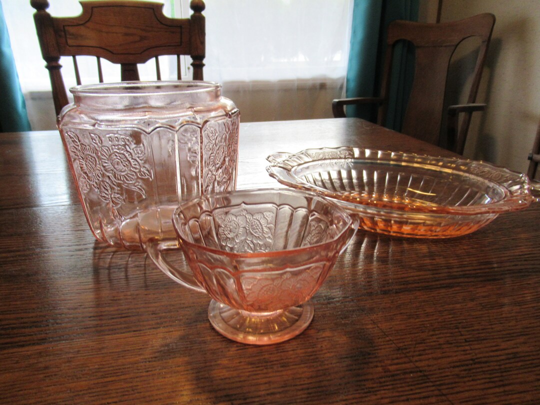 Mayfair Pink Depression Glass Etsy