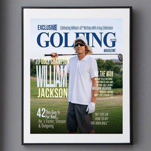 Copertine personalizzate per riviste di golf, copertine di riviste personalizzate, regali di golf per uomini e donne, regali per lui e per lei, regali di compleanno per il pensionamento