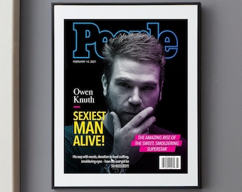 Custom People Magazine Cover, Sexiest Man Alive, Custom Design, Gift for Boyfriend, Husband, Birthday Gift, Anniversary, Valentine&#39;s Day
