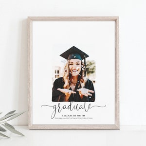Graduate Watercolor Portrait, Graduation Announcement, Invitation, Customized Gift for daughter, for Son, Gift for Graduate, Senior Gift DS4