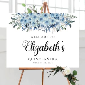 Quinceañera Welcome Sign, Quinceanera Sign, Quinceanera Decorations, 15th Birthday Sign, Bridal shower sign, Baby shower sign, Sweet 16 sign