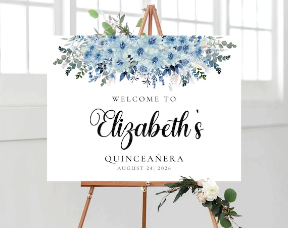 Quinceañera Welcome Sign, Quinceanera Sign, Quinceanera Decorations, 15th Birthday Sign, Bridal shower sign, Baby shower sign, Sweet 16 sign
