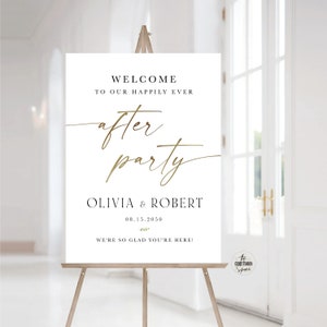 Happily Ever After Party Welcome Sign, Reception Welcome Sign, Welcome To Our Happily Ever After Party Sign, Wedding Welcome Sign, Poster