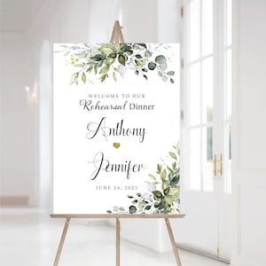 Rehearsal Dinner, Photo Wedding Sign, Rehearsal Dinner Sign, Wedding Rehearsal Sign, Wedding Welcome Sign, Leaf, HB2