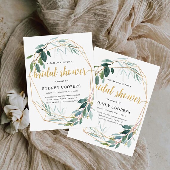 Greenery Bridal Shower Invitation, Botanicals Bridal Shower Decorations, Wedding Shower invite, Bridal Shower Sign, Eucalyptus, Herbal, G4
