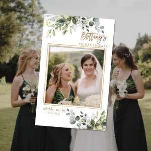 Greenery Bridal Shower Photo Prop, Bridal shower photo booth frame, Printable Photo Prop Frame, Greenery Photo Prop Frame, Bridal Shower,HB2