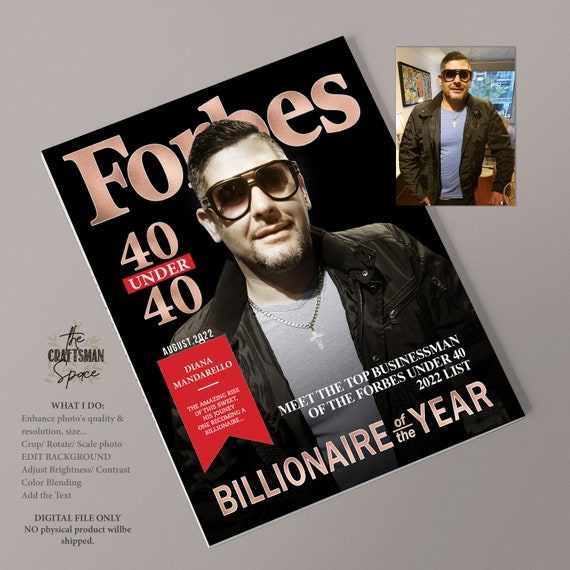Custom Magazine Cover, Forbes Magazine, Billionaire Of The Year, 30 under 30, , Gift for Boyfriend, Husband, Brithday Gift, Valentine's Day