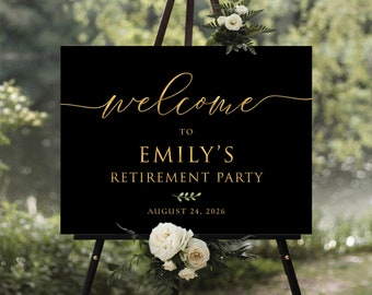 Minimalist Retirement Party Welcome Sign, Retirement welcome sign, Retirement Celebration Party Welcome Sign, Retirement Decoration