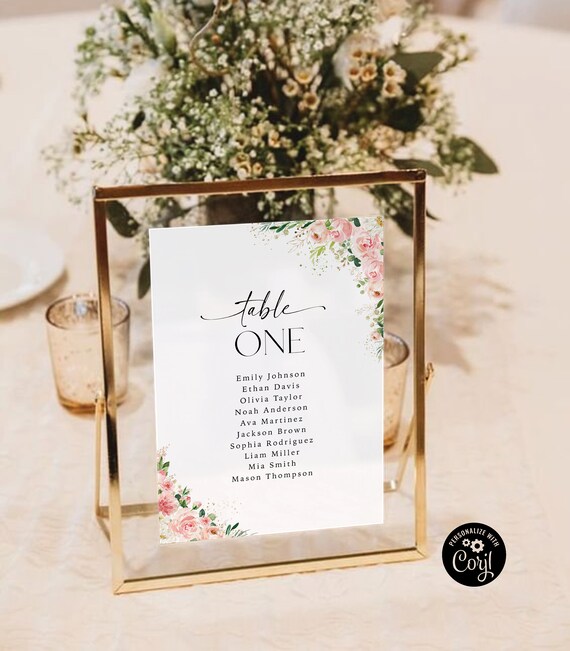 Ethereal Blush Wedding Seating Chart Cards Template, Hanging Seating Board, Seating Plan, Table Seating Chart, Eucalyptus Card template, EB1