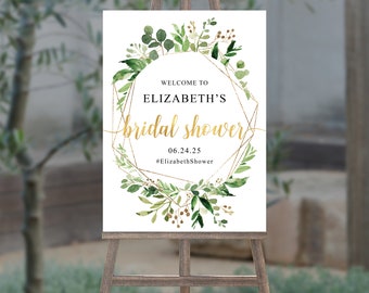 Bridal Shower Sign, Custom Design, Bridal Shower Welcome Sign, Bridal Shower Decorations, Bridal Shower Poster, Greenleaf Bridal Shower Sign