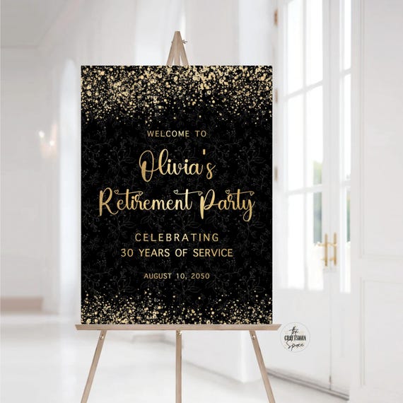 Retirement Party Welcome sign, Minimalist Happy Retirement sign, Retirement Celebration Party Sign, Retirement Decorations, balloons, Poster