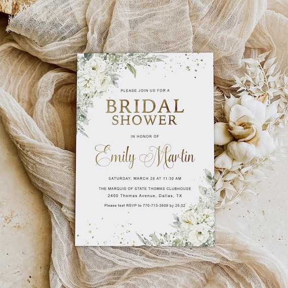 Sage Green Bridal Shower Invitations, Botanicals Bridal Shower Decor, Greenery Wedding Shower invite, Bridal Shower Sign, Eucalyptus, SG2