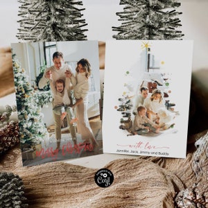 Photo Christmas Card, Boho Holiday Card, Christmas Card, Minimalist Christmas Card, Christmas Photo Card, Family Card, Merry Christmas