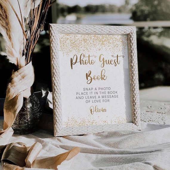 Modern Photo Guestbook Sign, Wedding Photo GuestBook Sign, Printable Photo Wedding Sign, Leave A Photo, Snap A Photo Place It In The Book