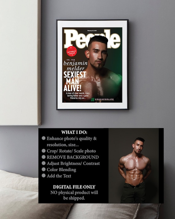 Sexiest Man Alive, Custom People Magazine Cover, Lasted Issue, Gift for Boyfriend, Husband, Birthday Gift, Valentine's Day, Anniversary
